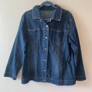 Chicos Blue Jean jacket size 2‎